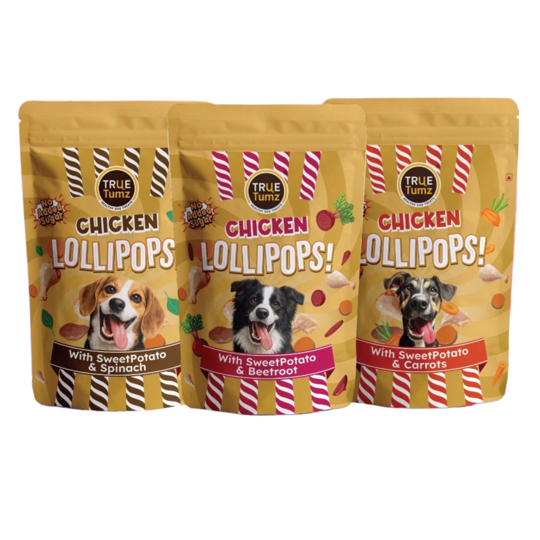 Chicken Lollipops - 3 Flavors Assortment - 90 gms x 3