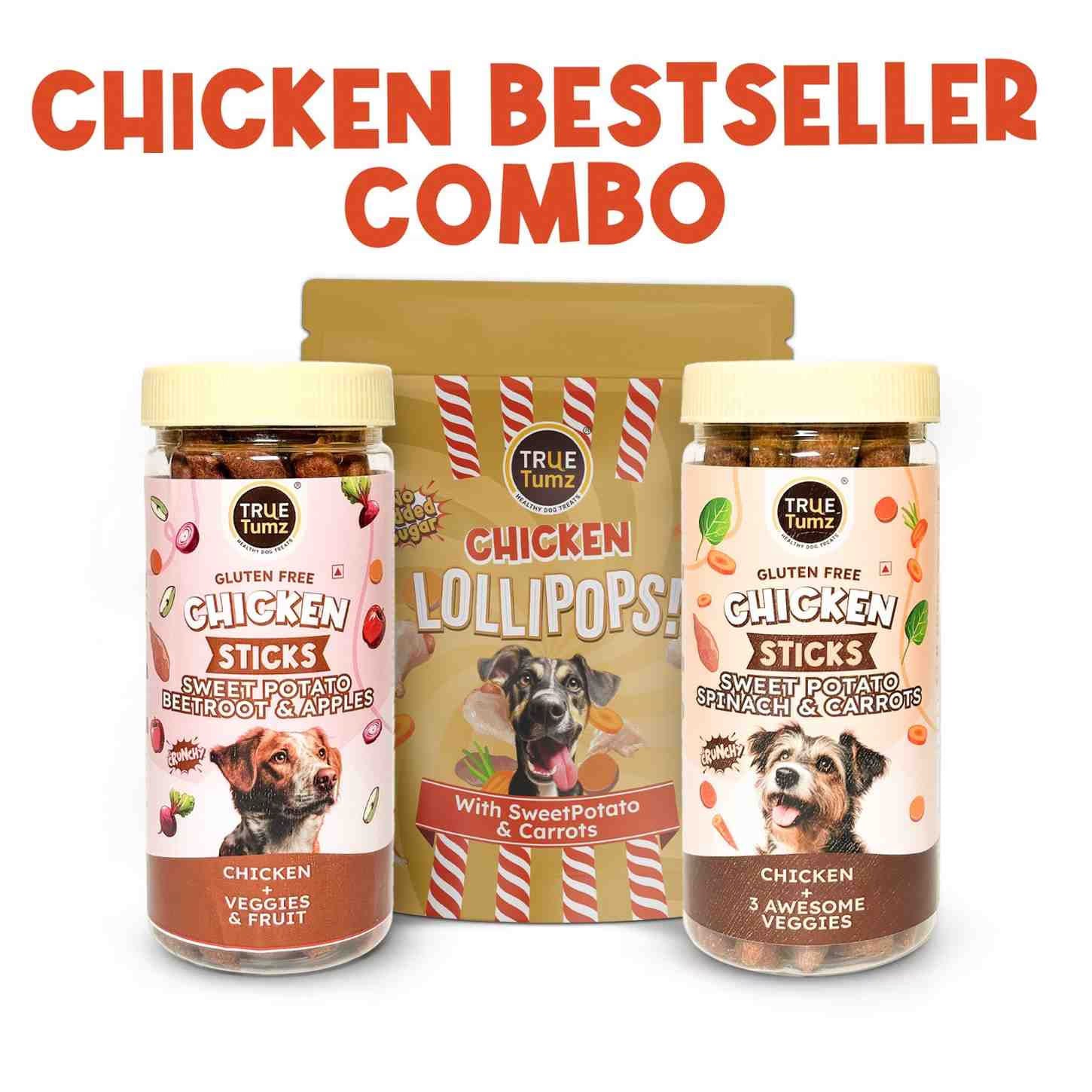 Chicken Bestsellers Combo - Chicken Lollipop (105 gms) & Chicken Sticks (180 gms x 2)