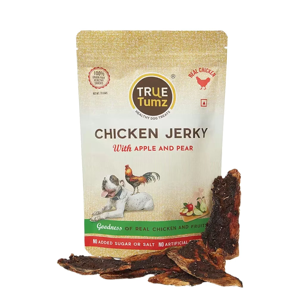 TrueTumz Real Chicken Jerky with Layers of Apples & Pears