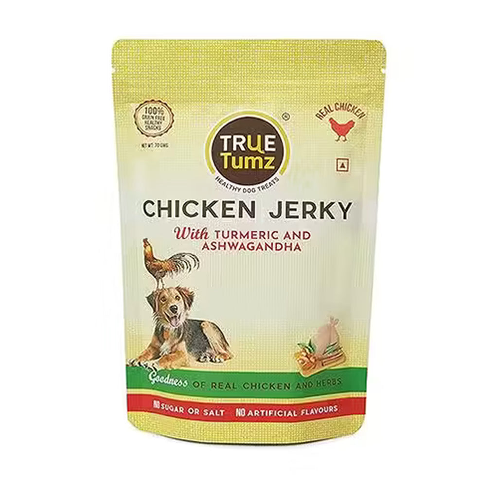 TrueTumz Real Chicken Jerky with Turmeric & Ashwagandha