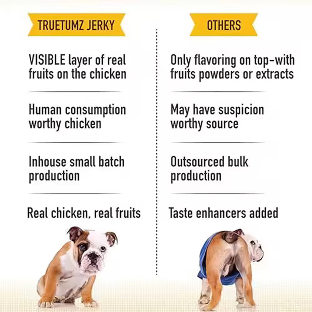 TrueTumz Real Chicken Jerky with Layers of Apples & Pears