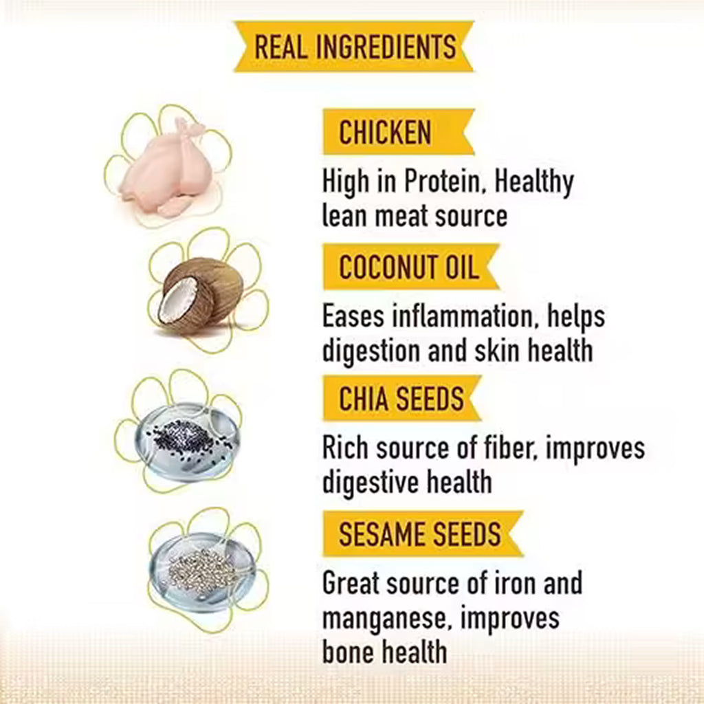 TrueTumz Real Chicken Jerky with Chia Seeds & Sesame Seeds