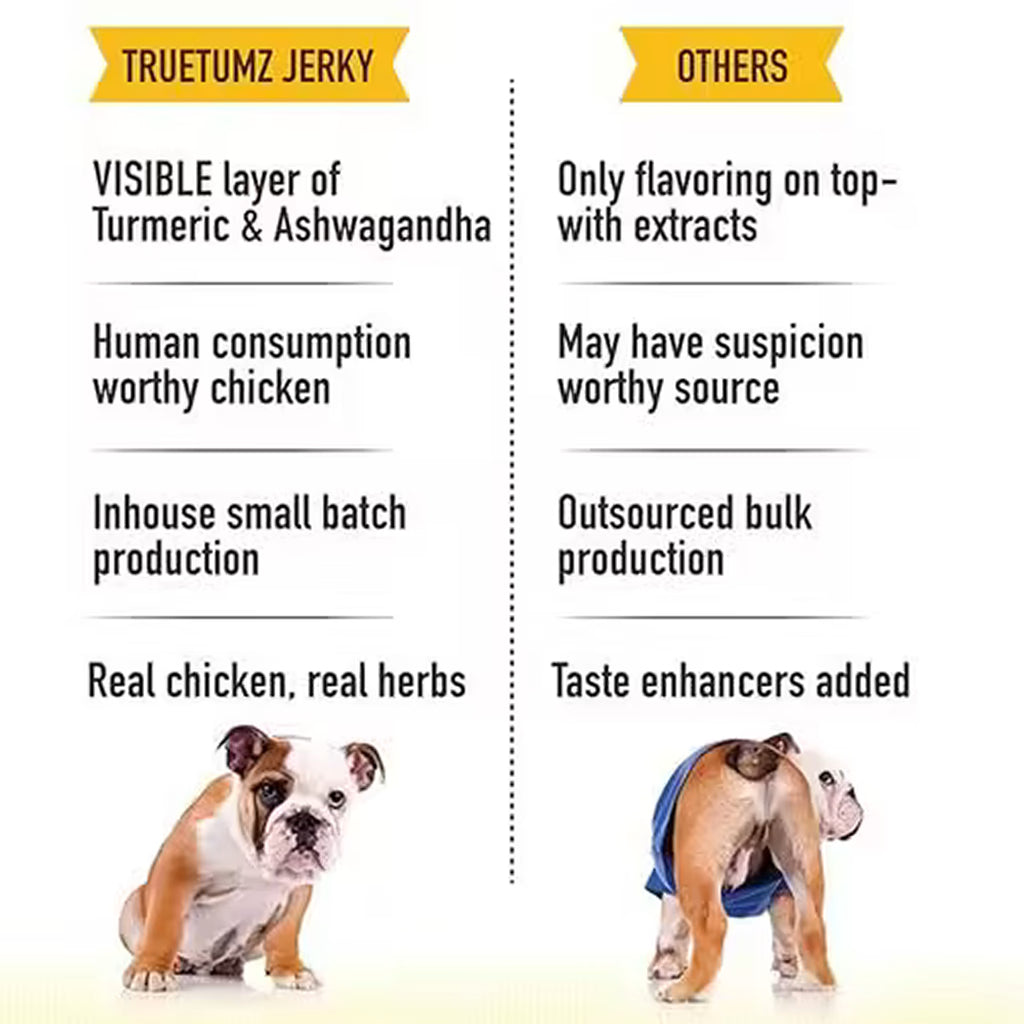 TrueTumz Real Chicken Jerky with Turmeric & Ashwagandha