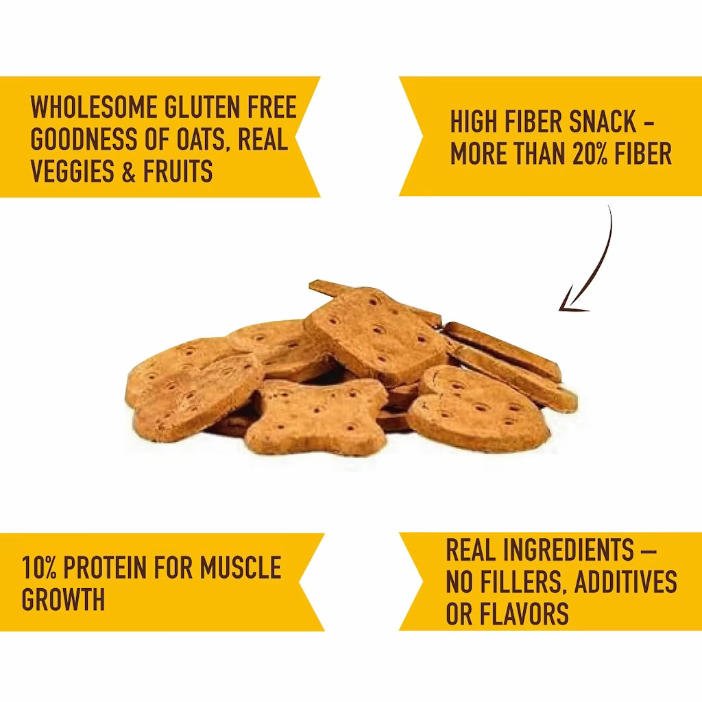 Pack of 2 - Veg Dog Biscuits with Oats , Spinach and Banana (275 gms +275 gms)