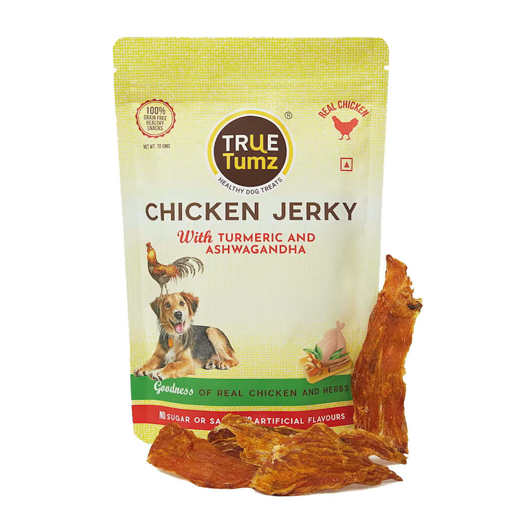 TrueTumz Real Chicken Jerky with Turmeric & Ashwagandha