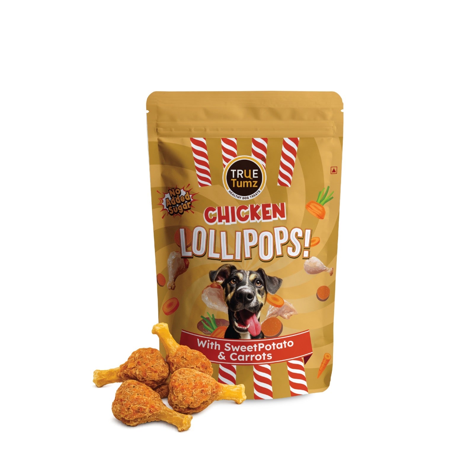 Double Chicken Lollipop Combo - Real Crunchy Chicken top with Chewy SweetPotato base (115 gms x 2)