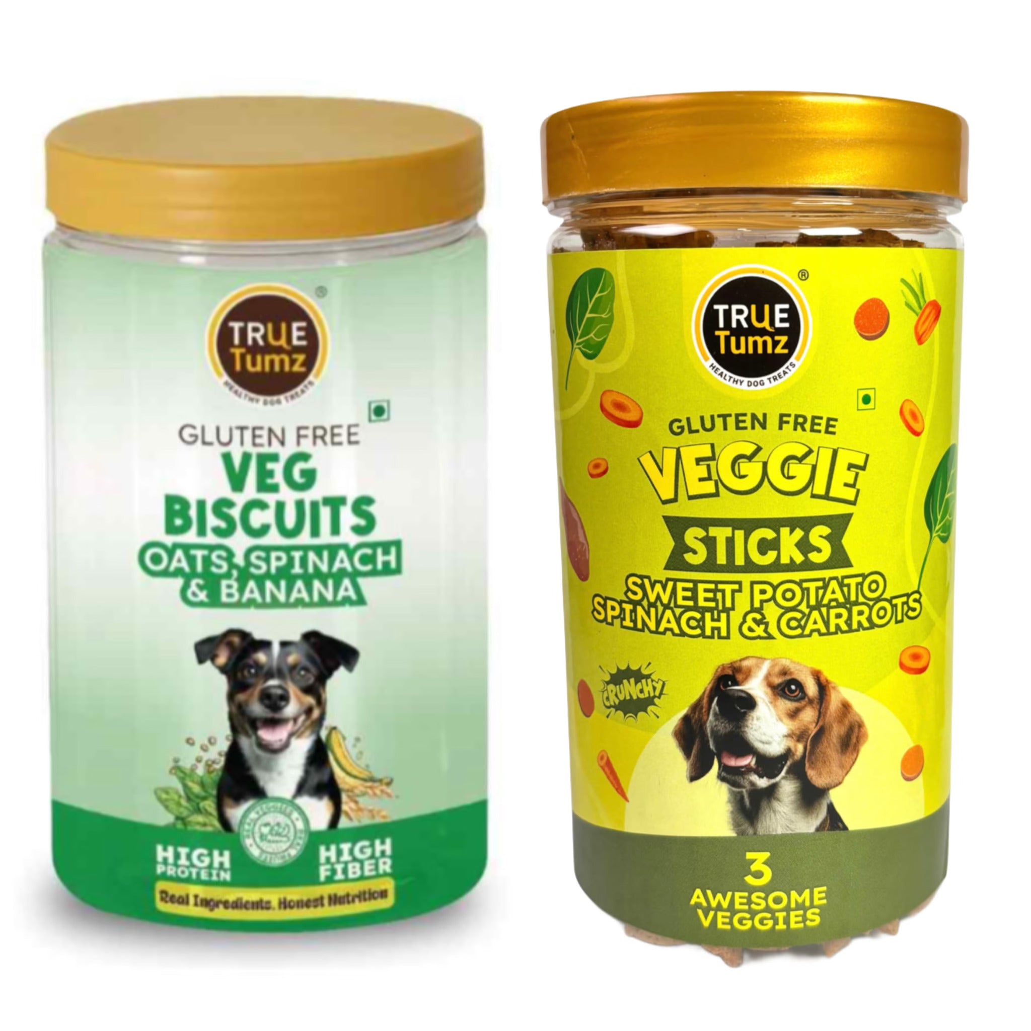 Super 2 Veg Combo - Veg Sticks (275 gms) & Veg Biscuits (275 gms)