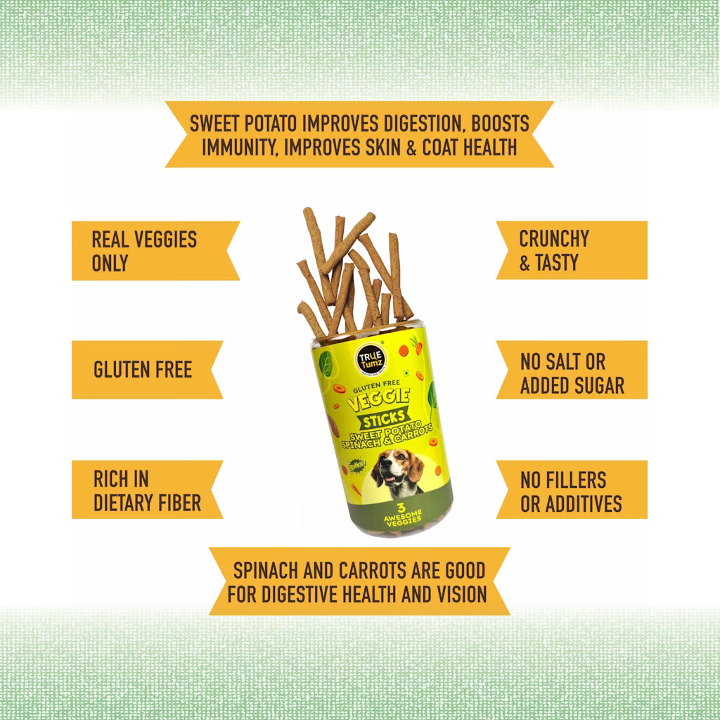 Veg Sticks with Spinach, Carrots and SweetPotato - COMBO (275 gms + 275 gms) (10% Disc)